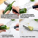 Multipurpose Jalapeno Pepper Corer & Seed Remover Tool