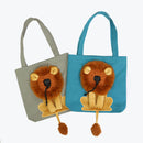 Lion-Shaped Pet Canvas Shoulder Bag