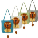Lion-Shaped Pet Canvas Shoulder Bag